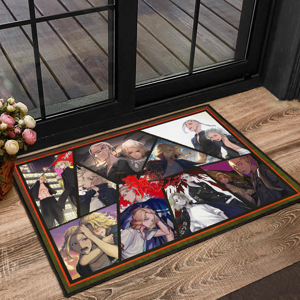 Manjiro Sano Mikey And Ken Ryuguji Draken Tokyo Revengers Door Mat Anime Home Decor Custom For Fans NA060903