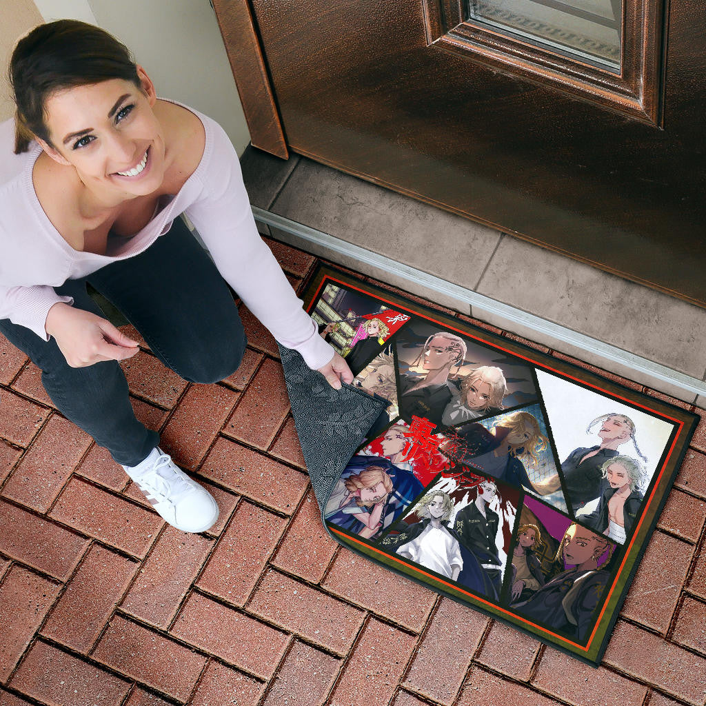 Manjiro Sano Mikey And Ken Ryuguji Draken Tokyo Revengers Door Mat Anime Home Decor Custom For Fans NA060903