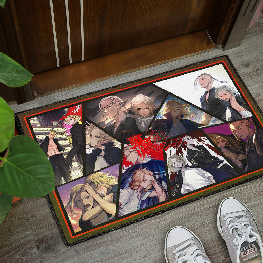 Manjiro Sano Mikey And Ken Ryuguji Draken Tokyo Revengers Door Mat Anime Home Decor Custom For Fans NA060903