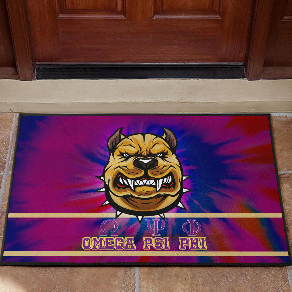 Omega Psi Phi Door Mat Fraternity Home Decor Custom For Fans AT22081203