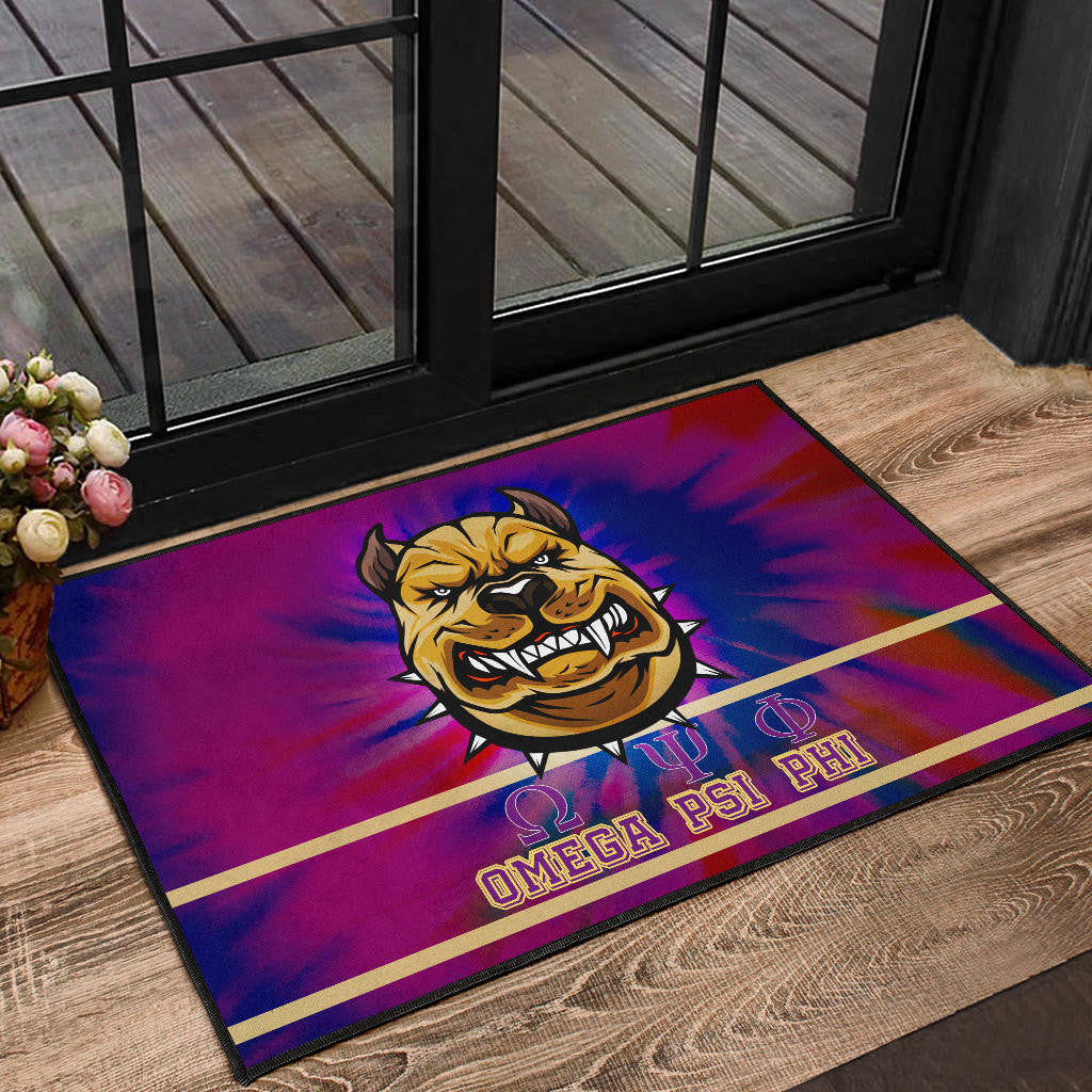 Omega Psi Phi Door Mat Fraternity Home Decor Custom For Fans AT22081203