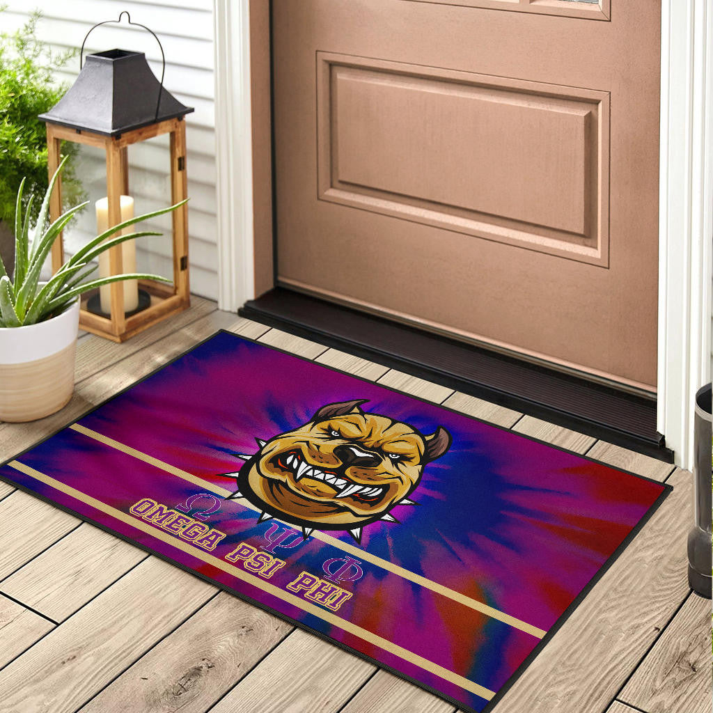 Omega Psi Phi Door Mat Fraternity Home Decor Custom For Fans AT22081203