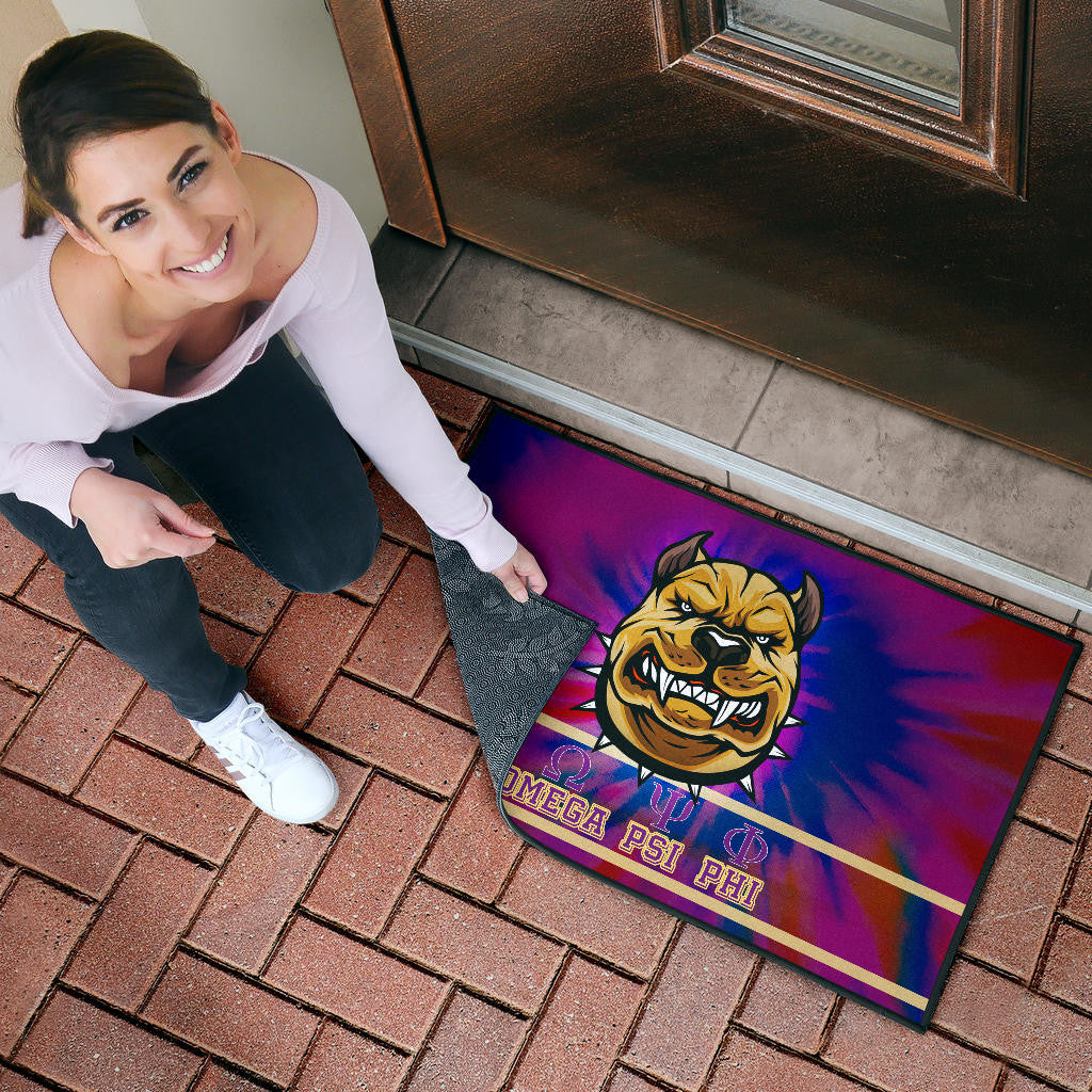Omega Psi Phi Door Mat Fraternity Home Decor Custom For Fans AT22081203
