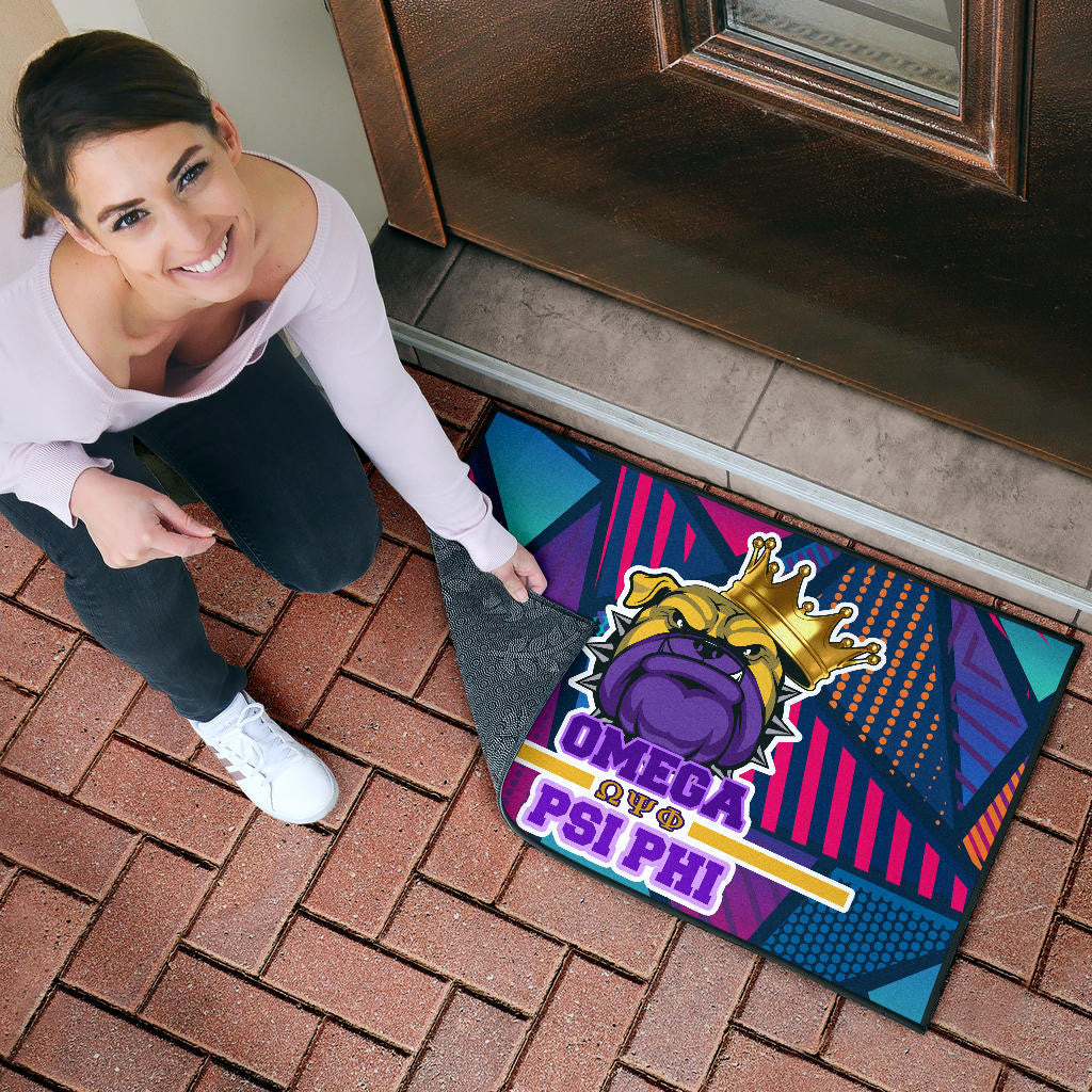 Omega Psi Phi Door Mat Fraternity Home Decor Custom For Fans AT22081202