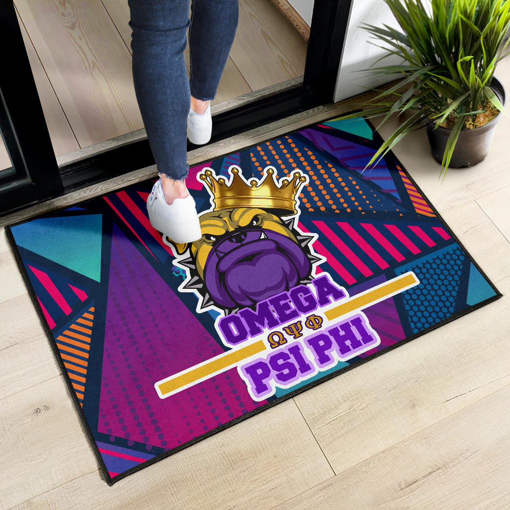 Omega Psi Phi Door Mat Fraternity Home Decor Custom For Fans AT22081202