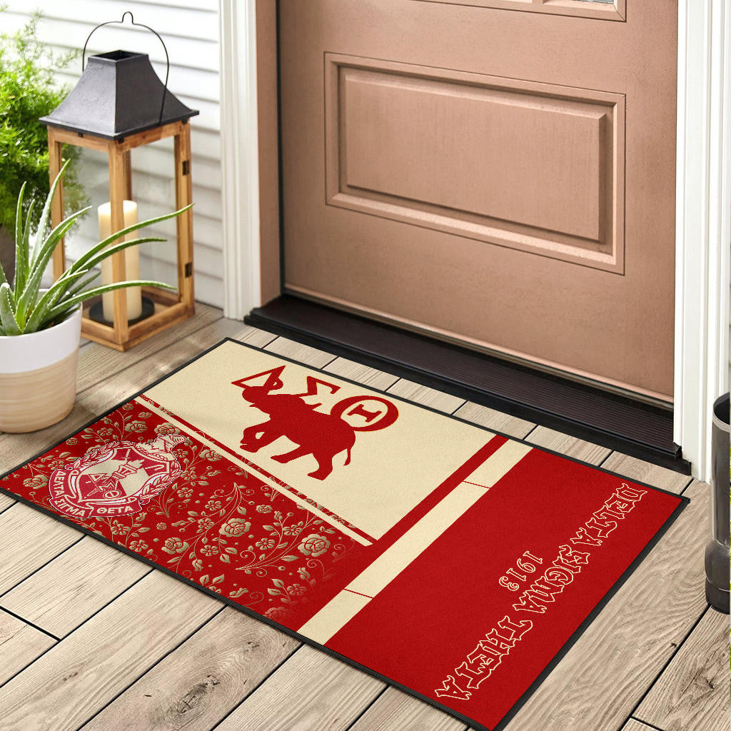 Delta Sigma Theta Door Mat Sorority Home Decor Custom For Fans AT22081503