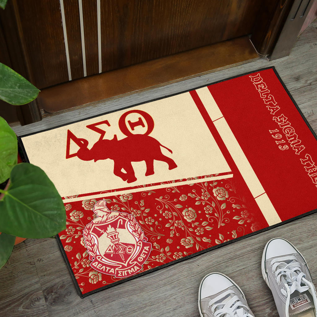 Delta Sigma Theta Door Mat Sorority Home Decor Custom For Fans AT22081503