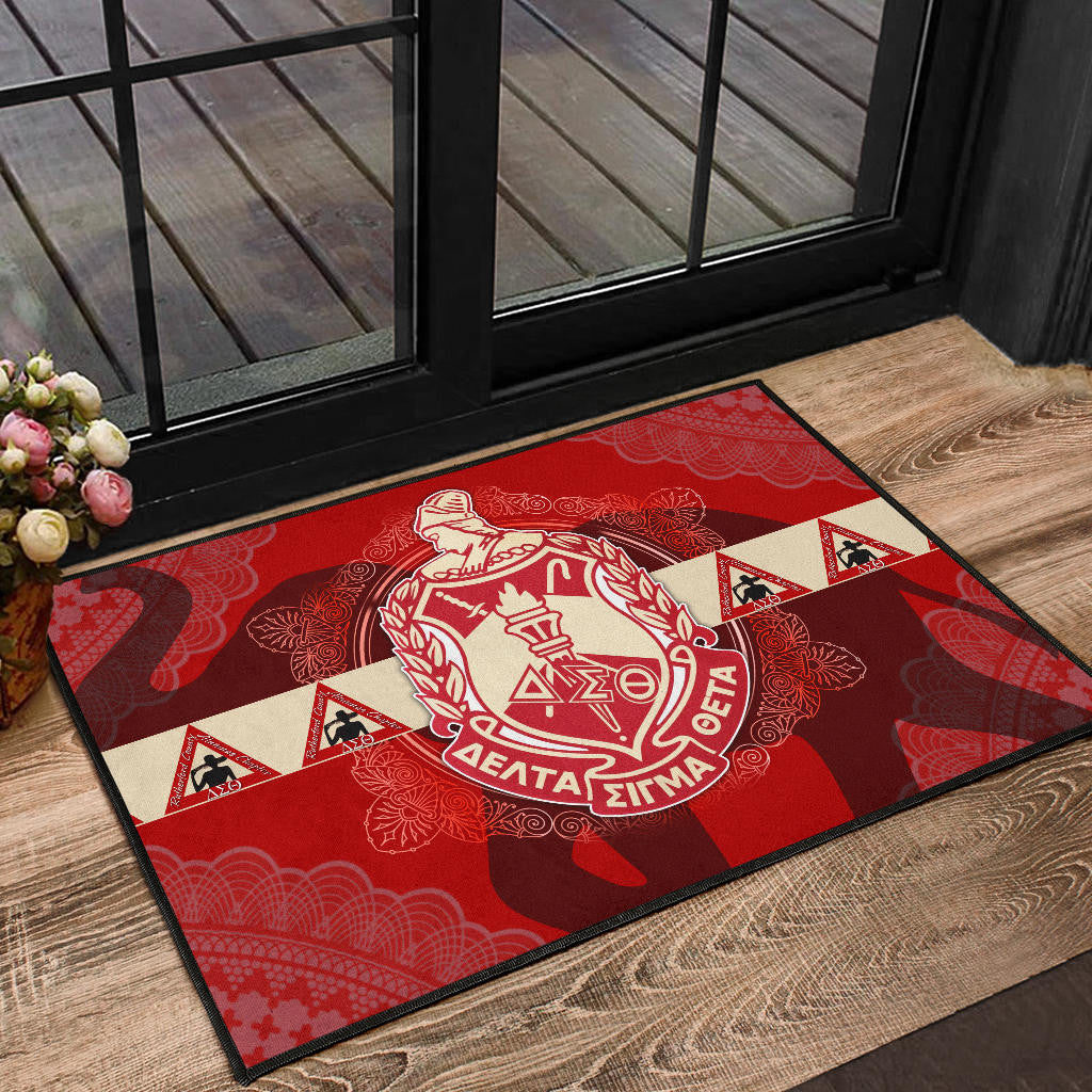 Delta Sigma Theta Door Mat Sorority Home Decor Custom For Fans AT22081501
