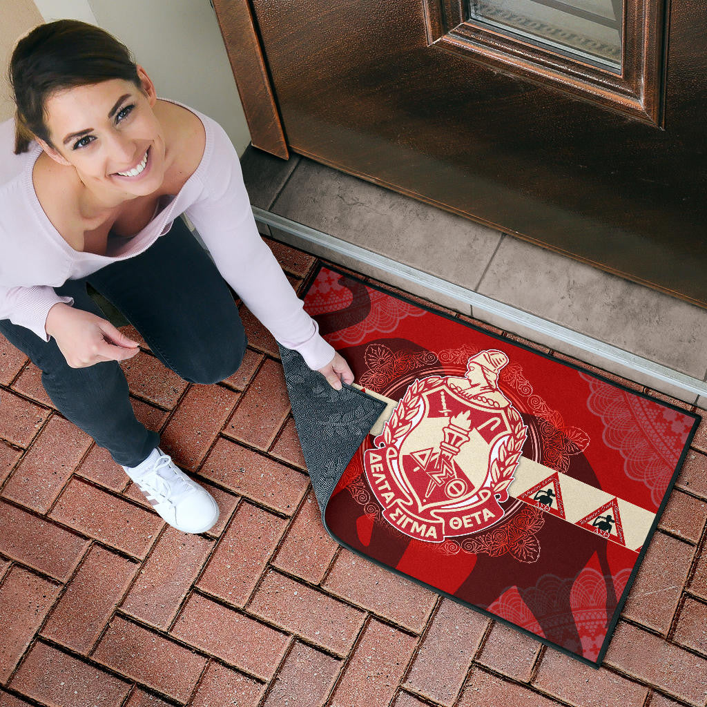 Delta Sigma Theta Door Mat Sorority Home Decor Custom For Fans AT22081501