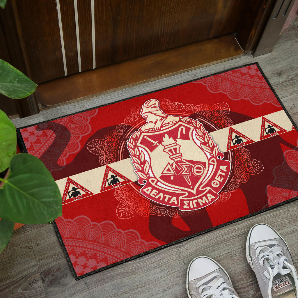 Delta Sigma Theta Door Mat Sorority Home Decor Custom For Fans AT22081501