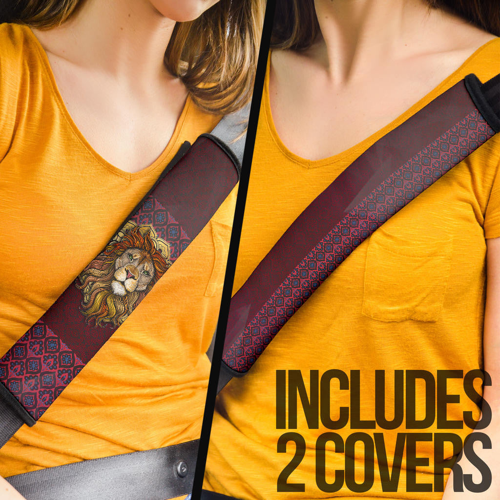 Abstract Lion Seat Belt Covers Native American Car Accessories