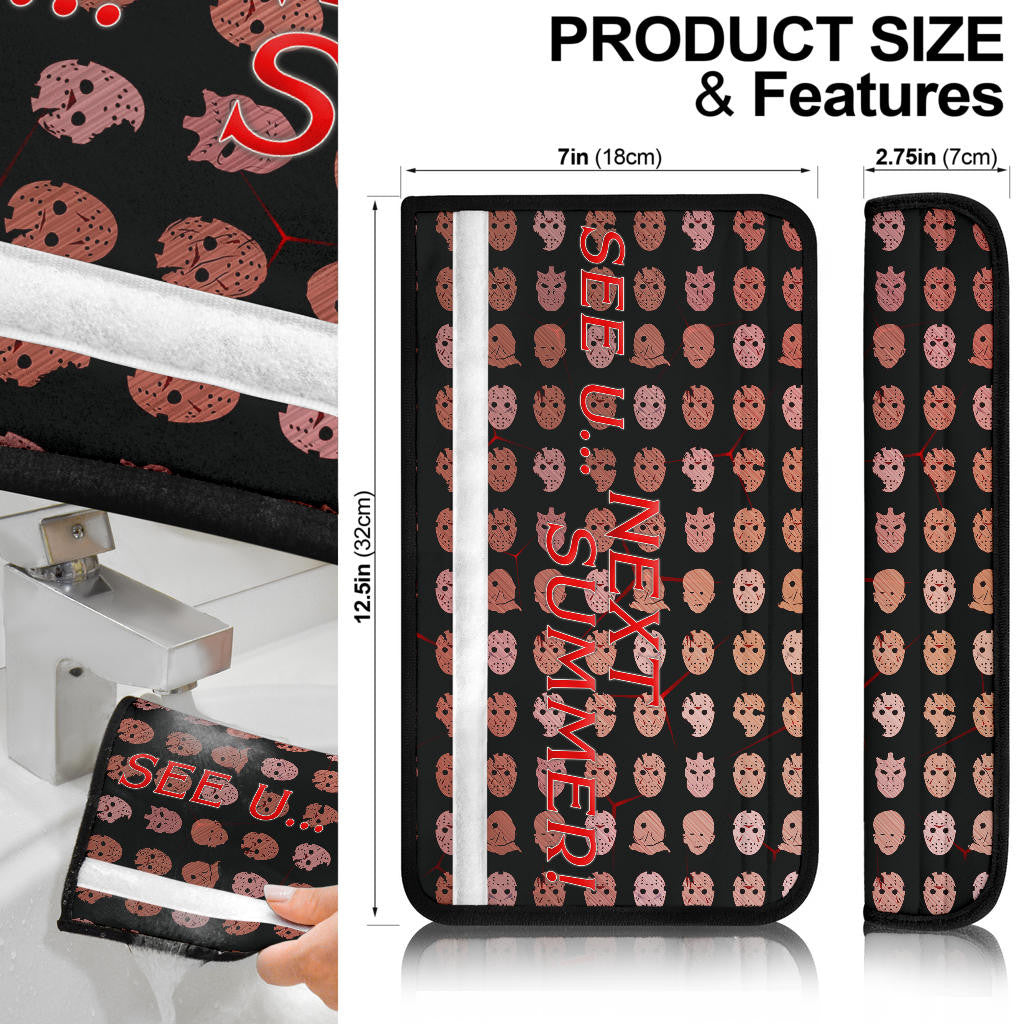 Jason Voorhees Seat Belt Covers Horror Movie Car Accessories