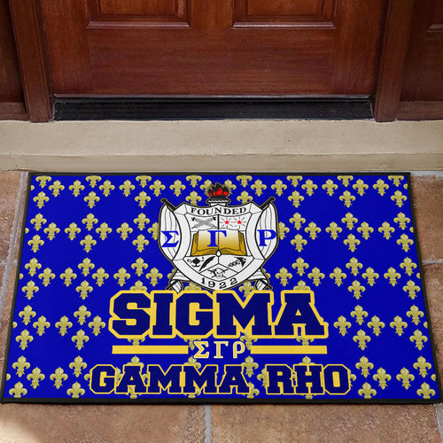 Sigma Gamma Rho Door Mat Sorority Home Decor Custom For Fans AT22082402