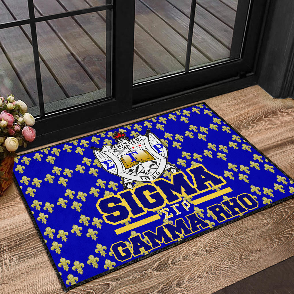 Sigma Gamma Rho Door Mat Sorority Home Decor Custom For Fans AT22082402
