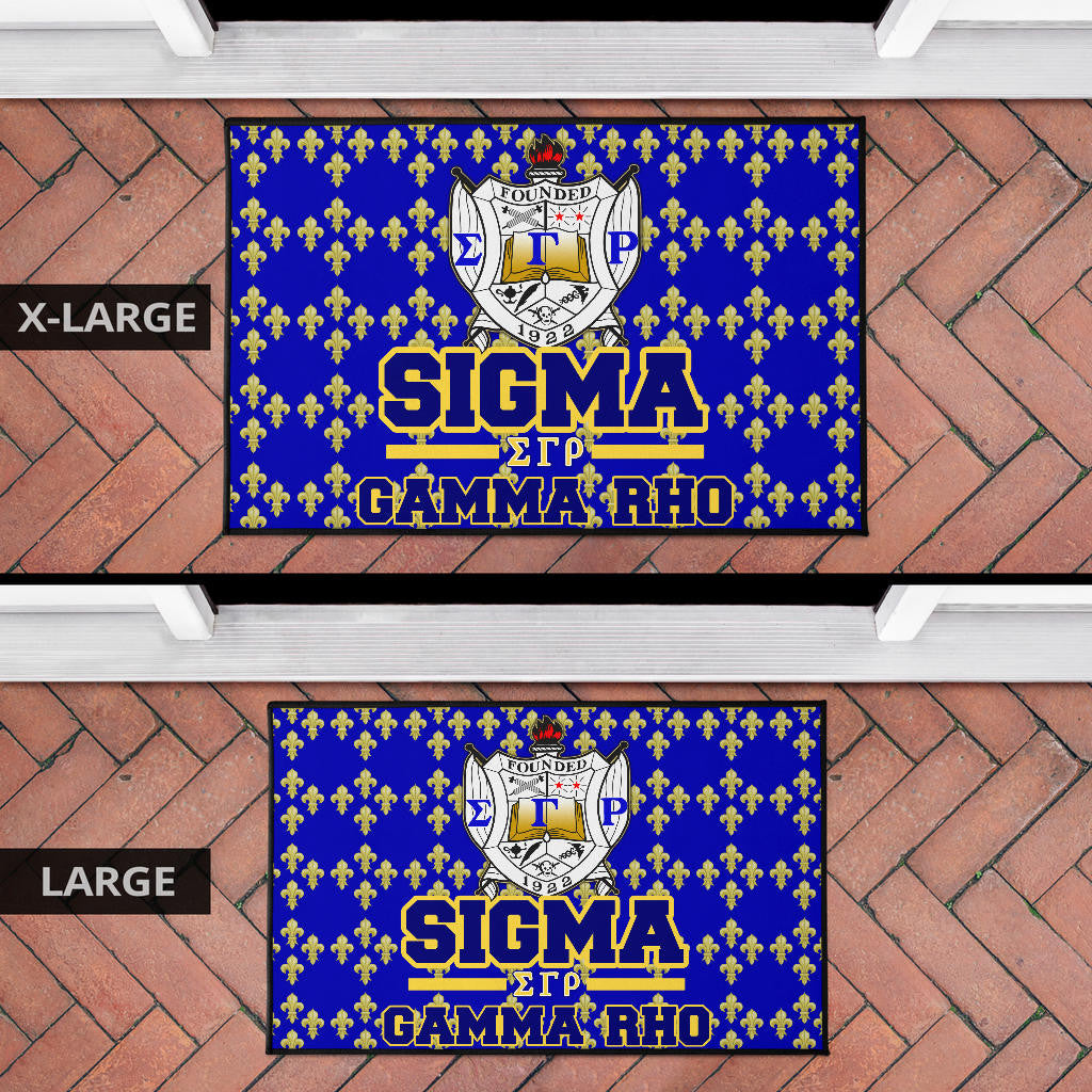 Sigma Gamma Rho Door Mat Sorority Home Decor Custom For Fans AT22082402