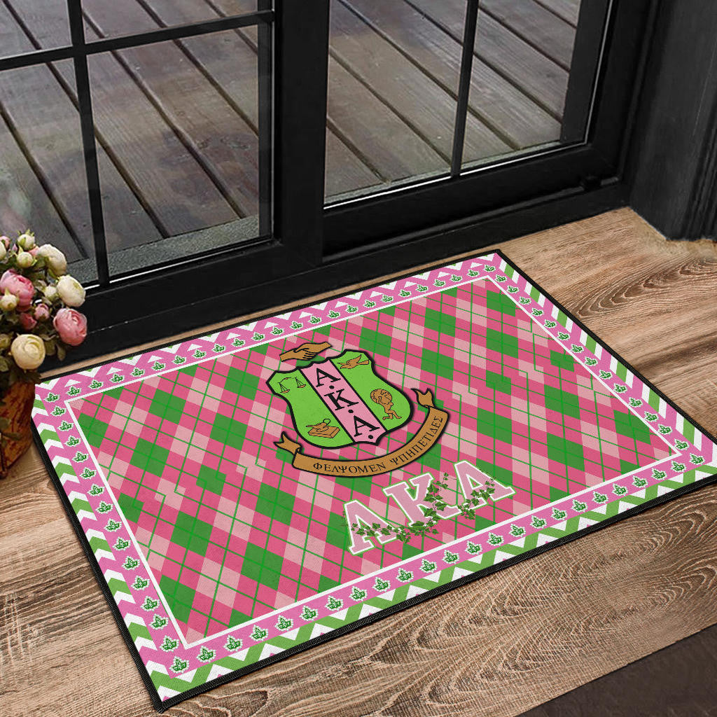 Alpha Kappa Alpha Door Mat Sorority Home Decor Custom For Fans AA22082201