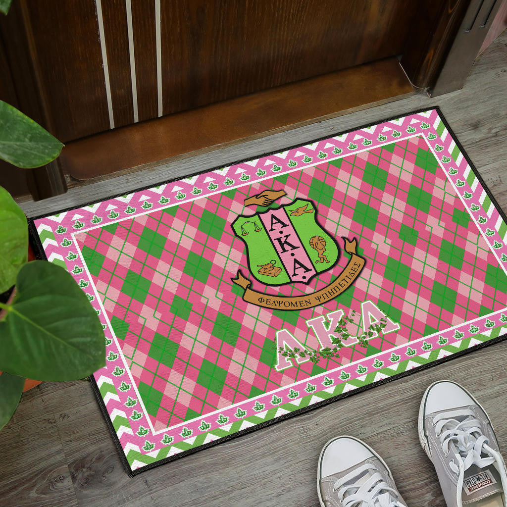 Alpha Kappa Alpha Door Mat Sorority Home Decor Custom For Fans AA22082201