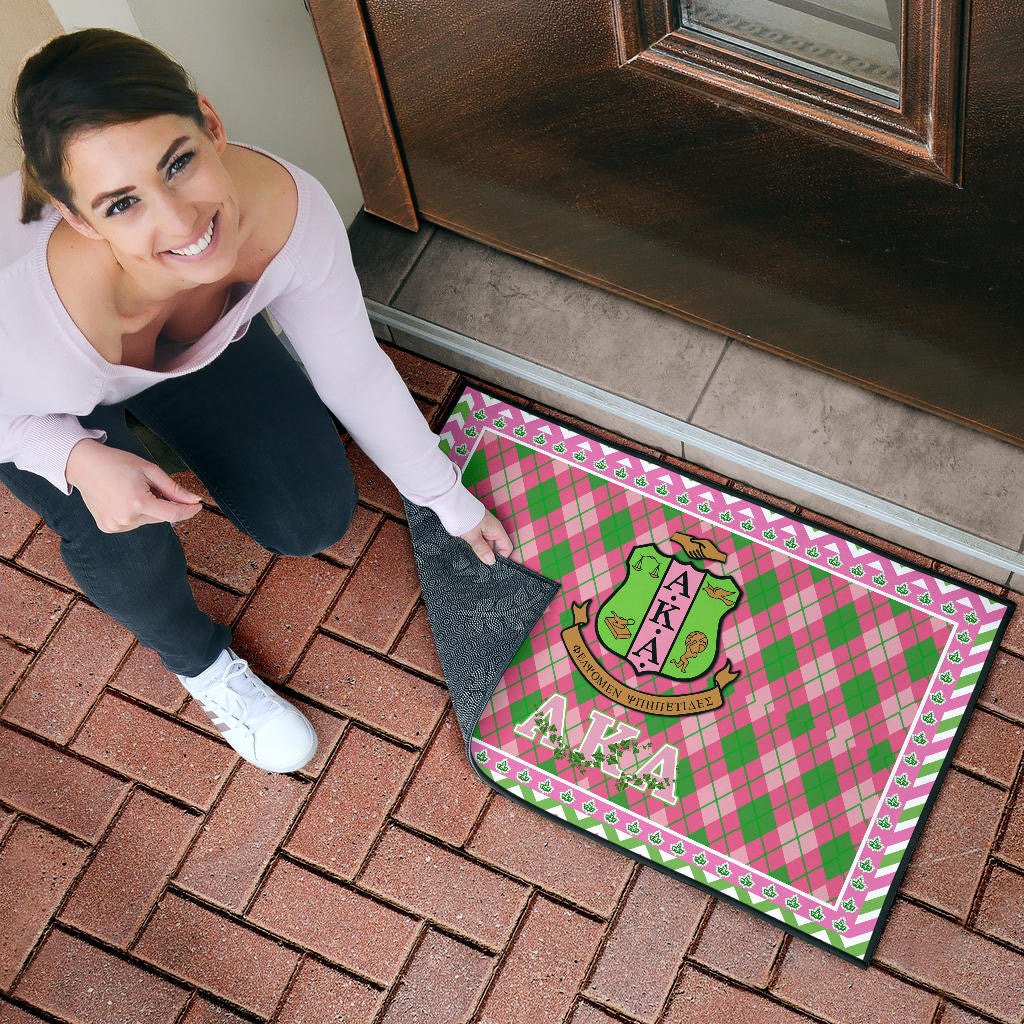 Alpha Kappa Alpha Door Mat Sorority Home Decor Custom For Fans AA22082201