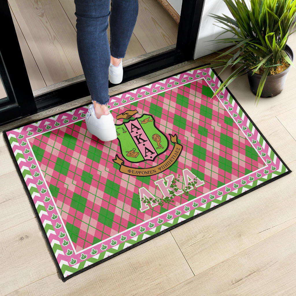 Alpha Kappa Alpha Door Mat Sorority Home Decor Custom For Fans AA22082201