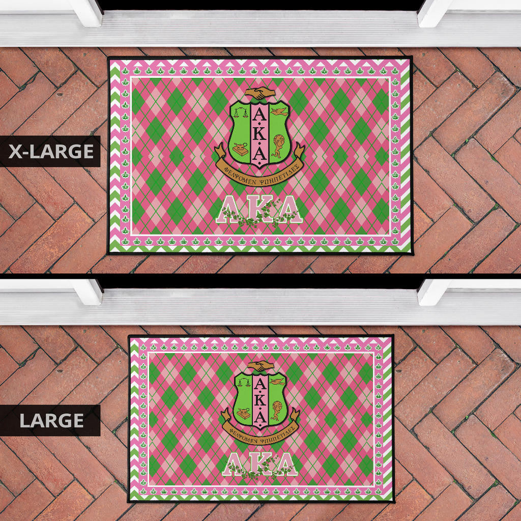 Alpha Kappa Alpha Door Mat Sorority Home Decor Custom For Fans AA22082201