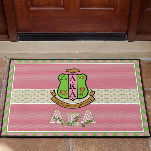 Alpha Kappa Alpha Door Mat Sorority Home Decor Custom For Fans AA22082203
