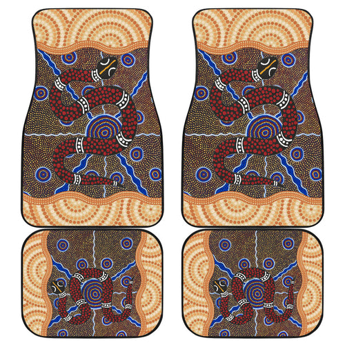 Abstract Snake Car Floqor Mats Australian Animals Car Accessories Custom For Fans AT22082203
