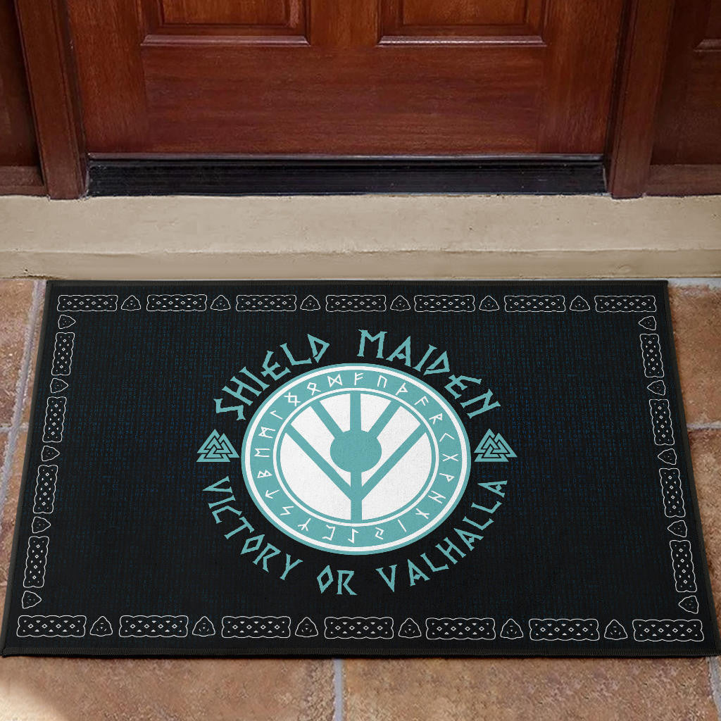 Shield-maiden Door Mat Viking Female Warrior Home Decor Custom For Fans AA22082902