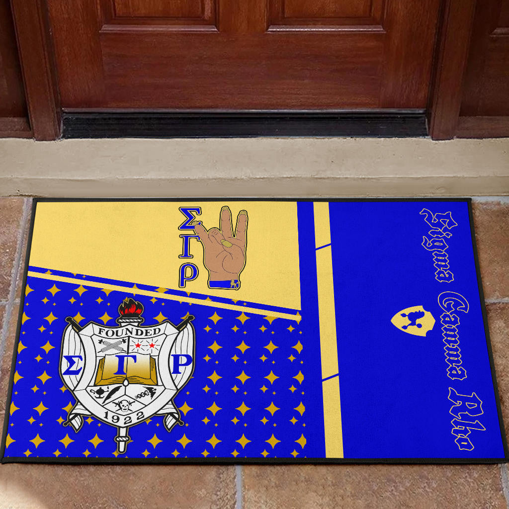 Sigma Gamma Rho Door Mat Sorority Home Decor Custom For Fans AT22082401
