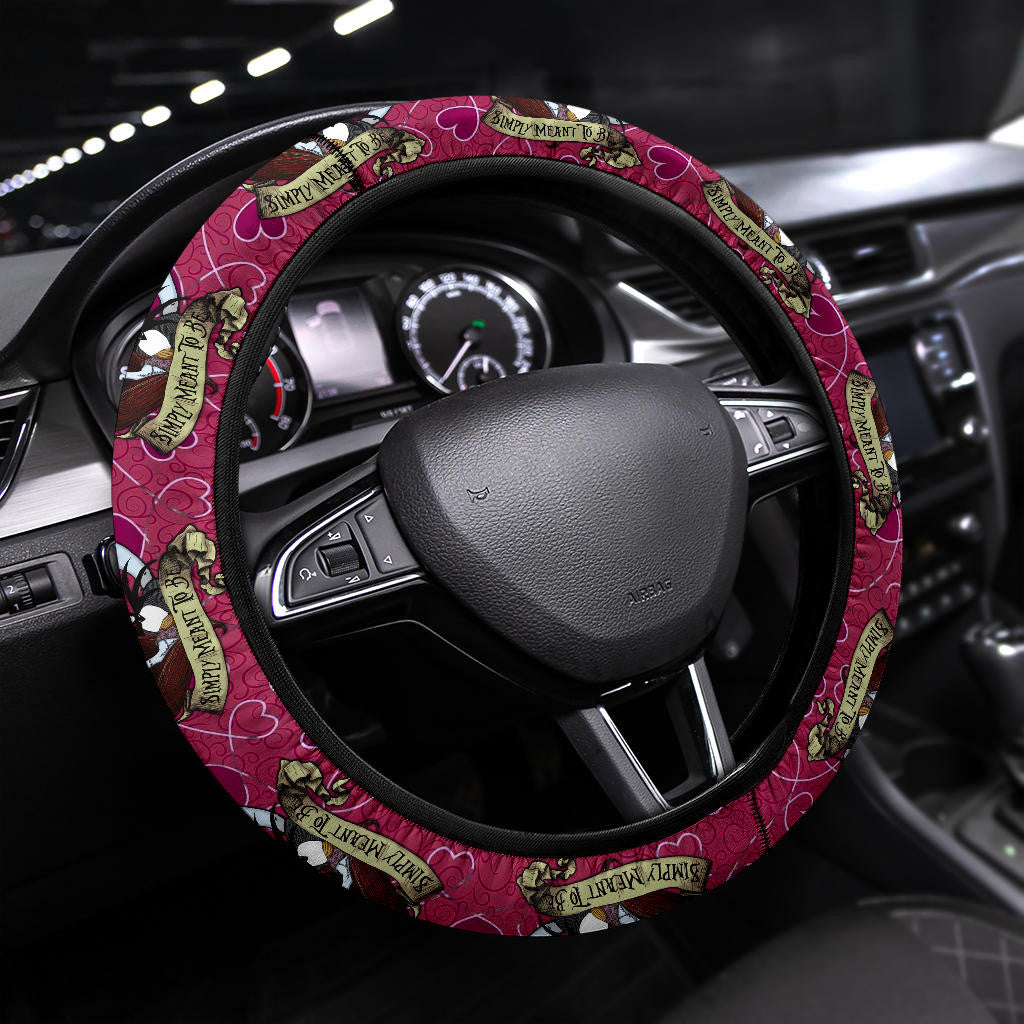 Jack And Sally Valentine Nightmare Before Christmas Steering Wheel Cover Cartoon Car Accessories Custom For Fans AA22121603