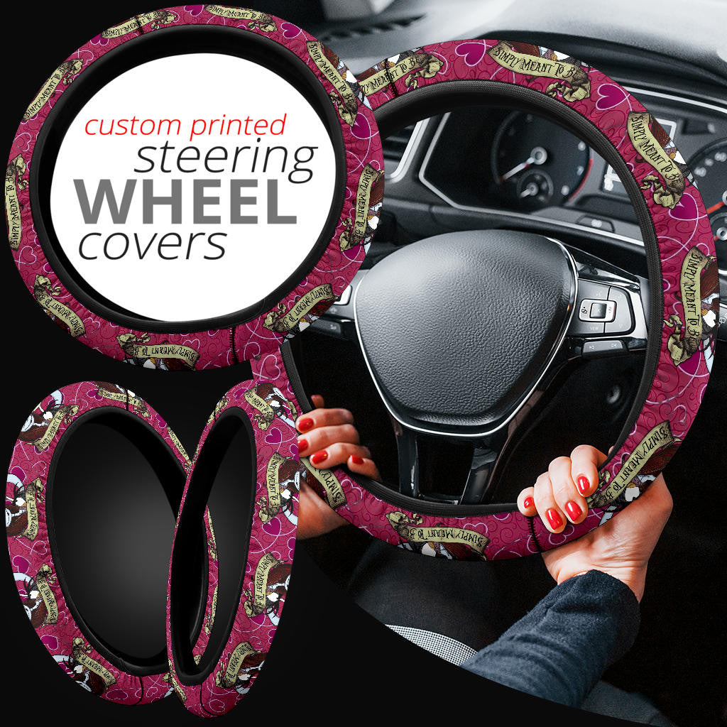 Jack And Sally Valentine Nightmare Before Christmas Steering Wheel Cover Cartoon Car Accessories Custom For Fans AA22121603
