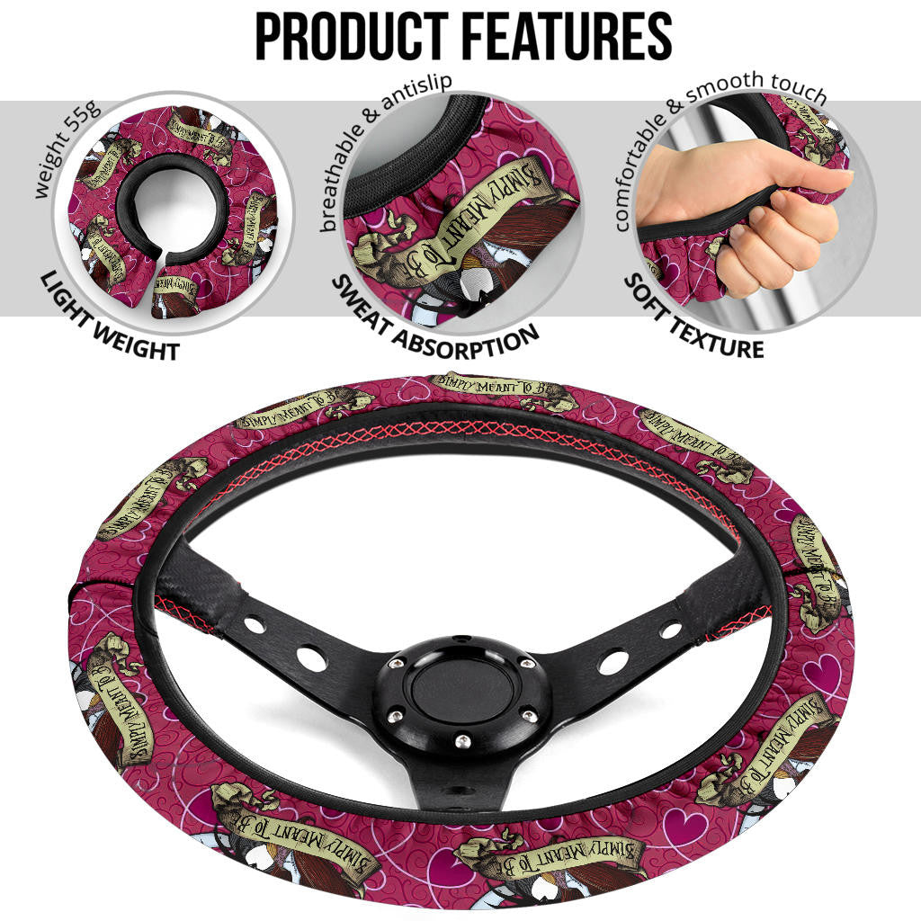 Jack And Sally Valentine Nightmare Before Christmas Steering Wheel Cover Cartoon Car Accessories Custom For Fans AA22121603