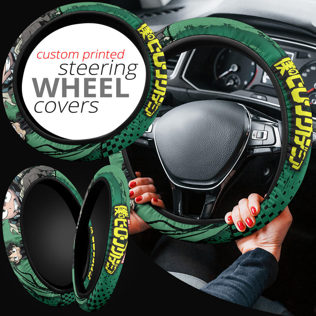 Midoriya Izuku My Hero Academia Steering Wheel Cover Anime Car Accessories Custom For Fans AA22121501