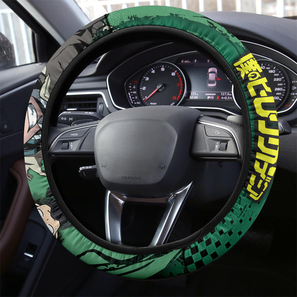 Midoriya Izuku My Hero Academia Steering Wheel Cover Anime Car Accessories Custom For Fans AA22121501