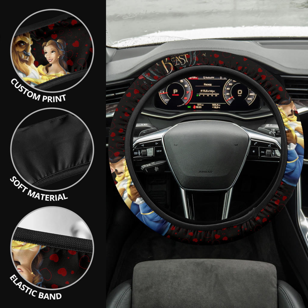 Bella Beauty And The Beast Steering Wheel Cover Cartoon Car Accessories Custom For Fans AA22121902