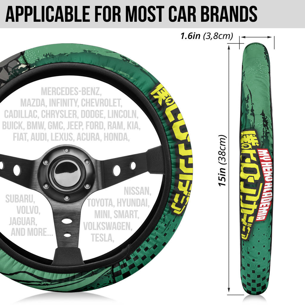 Midoriya Izuku My Hero Academia Steering Wheel Cover Anime Car Accessories Custom For Fans AA22121501
