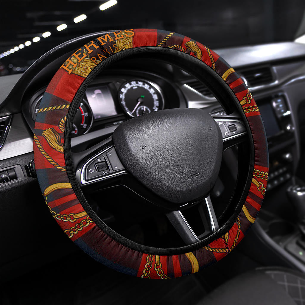 Hermes Symbol Steering Wheel Cover Fashion Car Accessories Custom For Fans AA22122904