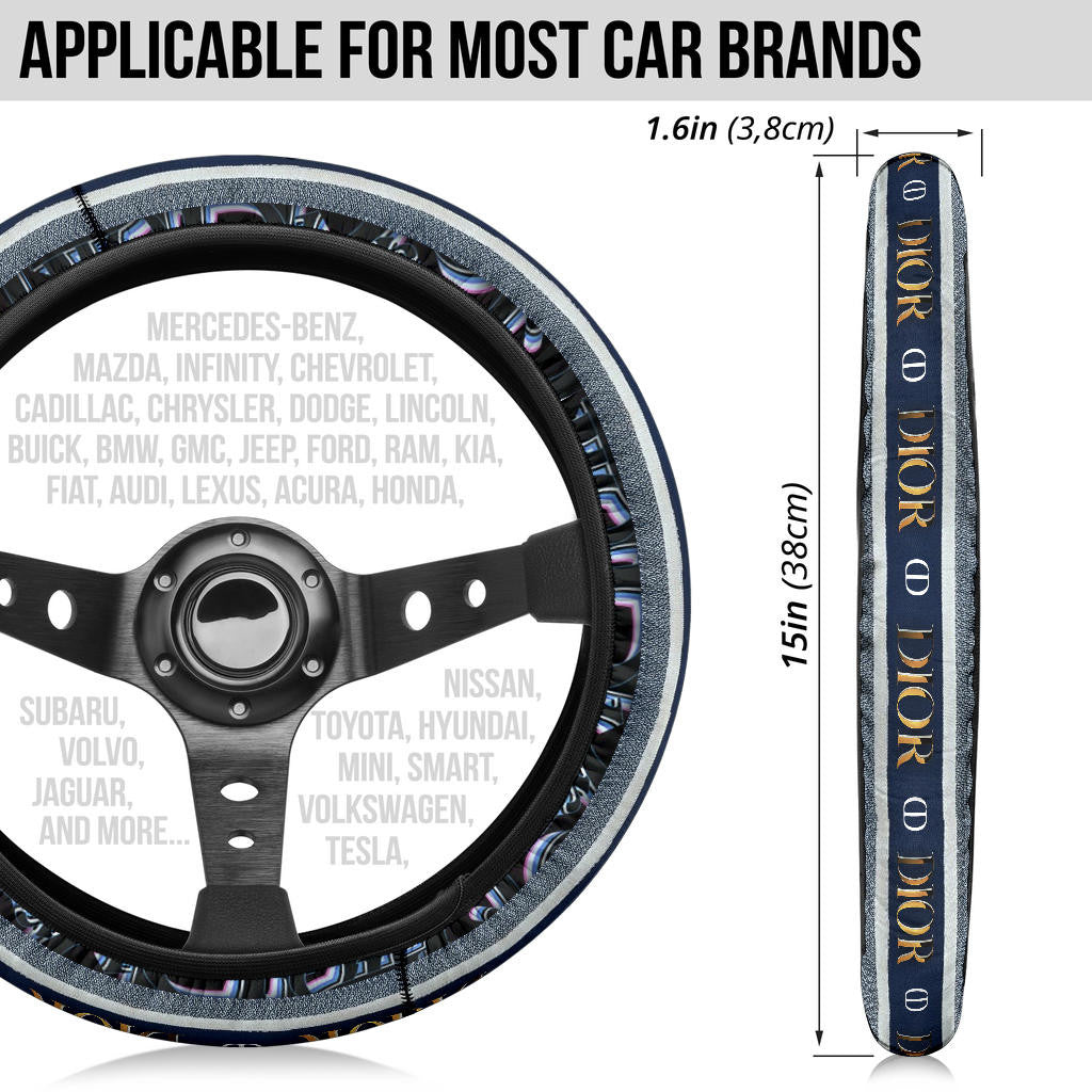 Dior Symbol Steering Wheel Cover Fashion Car Accessories Custom For Fans AA22122602