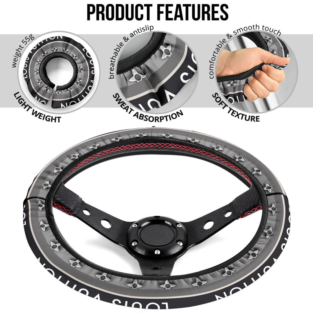 Louis Vuitton LV Symbol Steering Wheel Cover Fashion Car Accessories