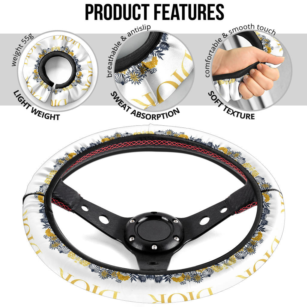 Dior Symbol Steering Wheel Cover Fashion Car Accessories Custom For Fans AA22122603