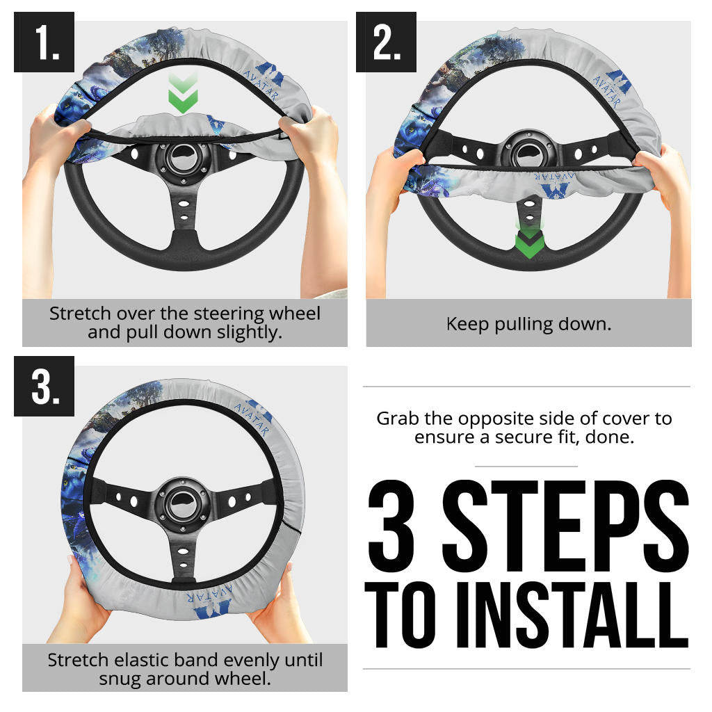 Avatar The Way Of Water Steering Wheel Cover Movie Car Accessories Custom For Fans AA23010301
