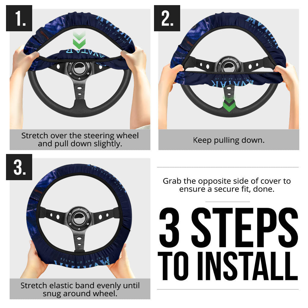Avatar The Way Of Water Steering Wheel Cover Movie Car Accessories Custom For Fans AA23010304