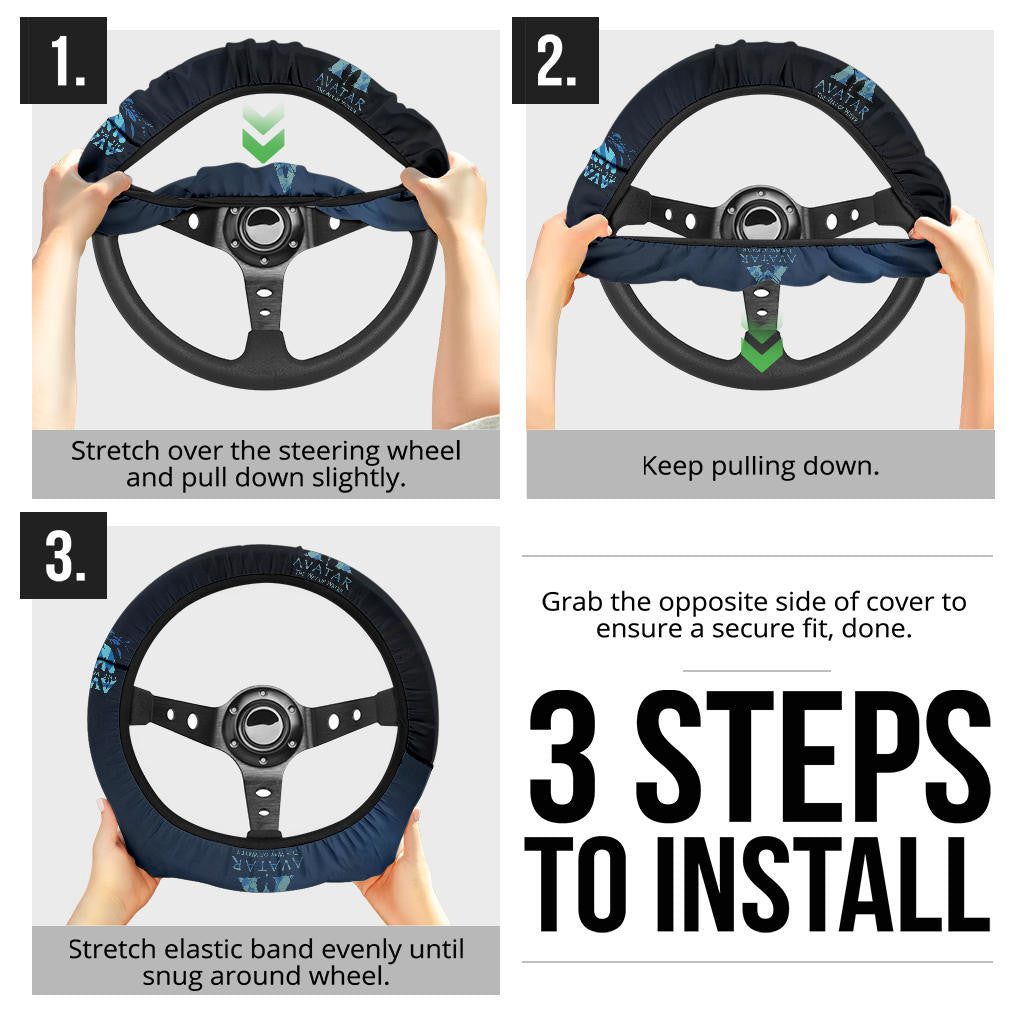 Avatar The Way Of Water Steering Wheel Cover Movie Car Accessories Custom For Fans AA23010302