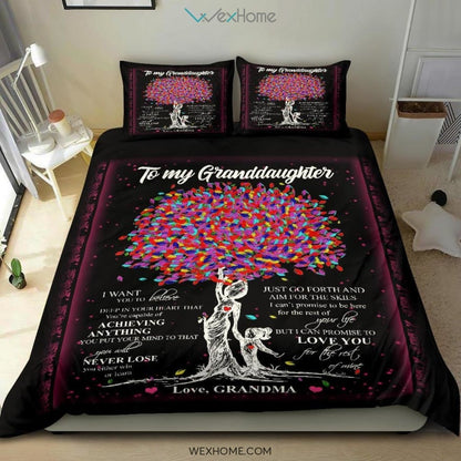 Quilt Granddaughter Copy Bedding - Duvet Cover And Pillowcase Set - Unique Design Amazing Gift