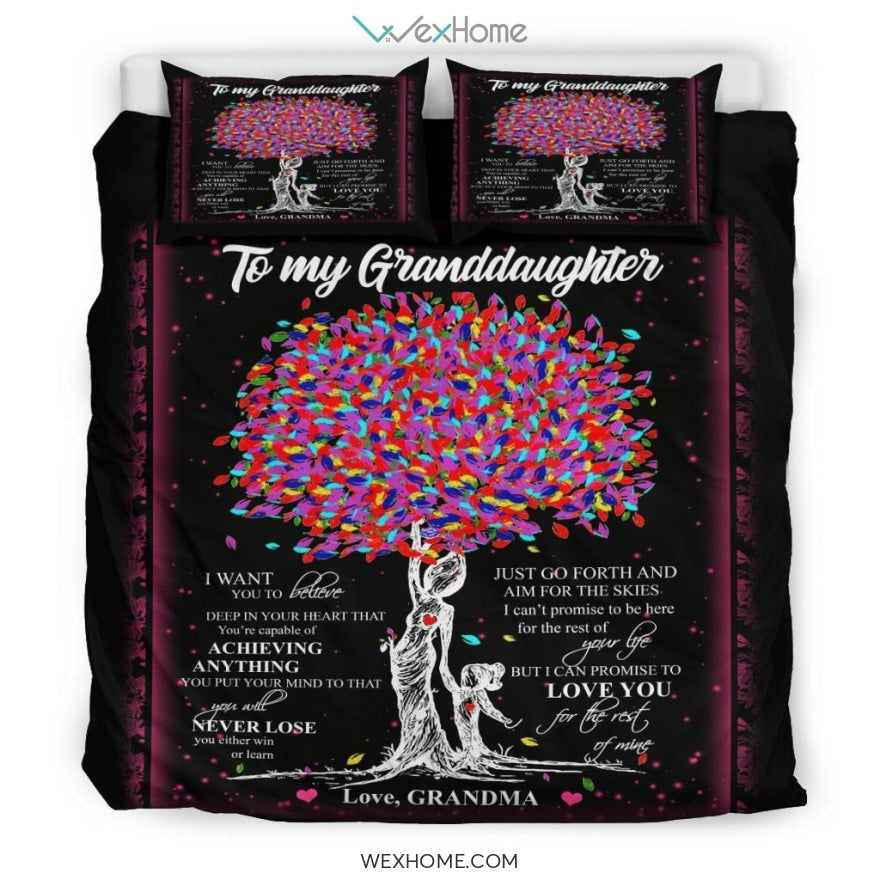 Quilt Granddaughter Copy Bedding - Duvet Cover And Pillowcase Set - Unique Design Amazing Gift