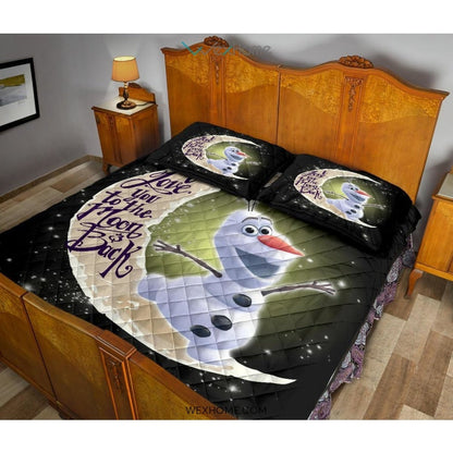 Olaf To The Moon New Quilt Bed Sets - Unique Design Amazing Gift