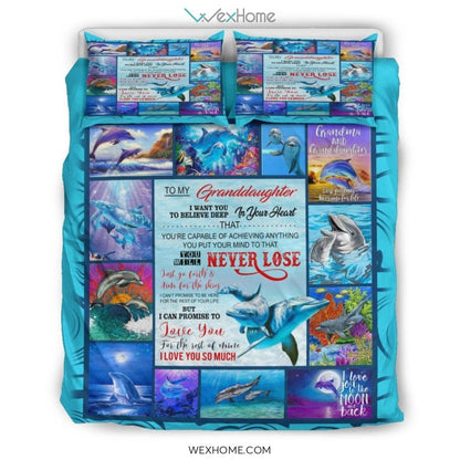 Quilt Dophin Copy Bedding - Duvet Cover And Pillowcase Set - Unique Design Amazing Gift
