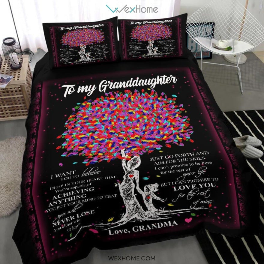 Quilt Granddaughter Copy Bedding - Duvet Cover And Pillowcase Set - Unique Design Amazing Gift