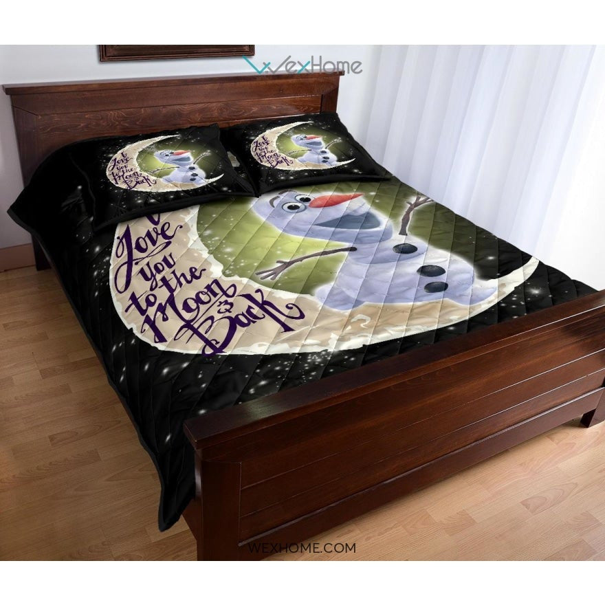 Olaf To The Moon New Quilt Bed Sets - Unique Design Amazing Gift