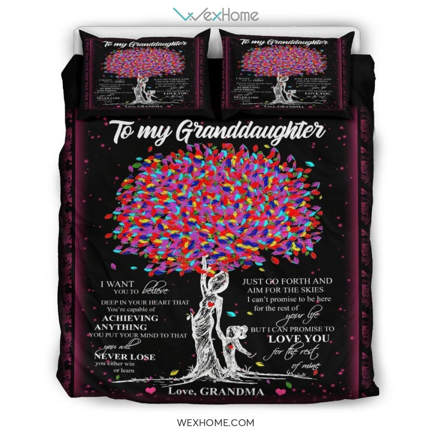 Quilt Granddaughter Copy Bedding - Duvet Cover And Pillowcase Set - Unique Design Amazing Gift