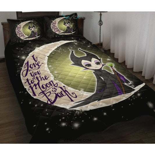 Maleficent To The Moon Quilt Bed Sets - Unique Design Amazing Gift